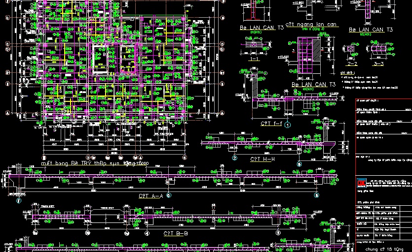 Bản vẽ đầy đủ kết cấu cho nhà cao 15 tầng - Ảnh 4